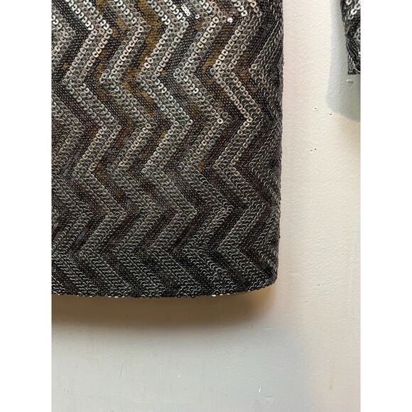 Mistress Rocks Crash Dress Womens medium Black Sequin Bodycon Mock Neck - Picture 8 of 8